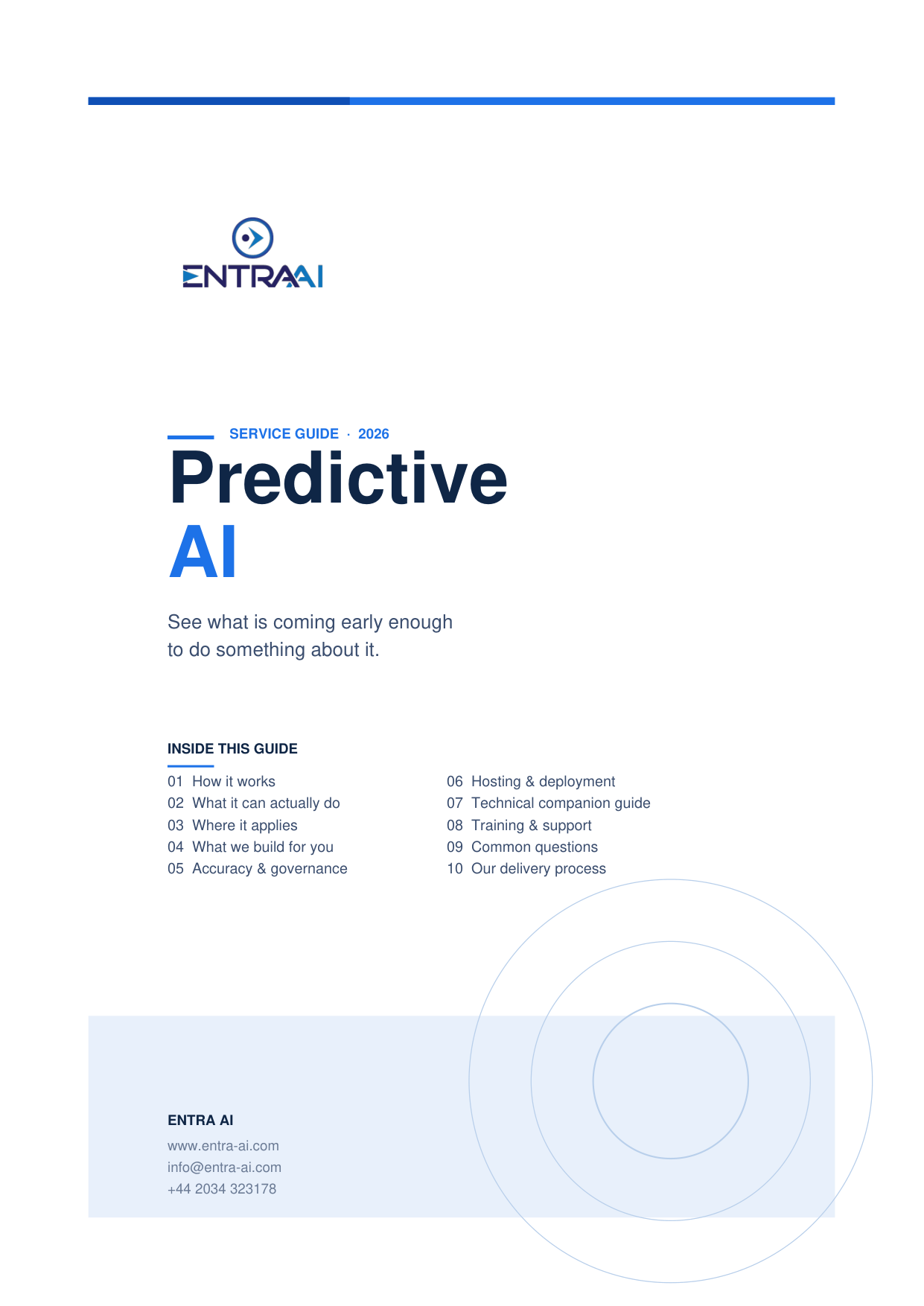Predictive AI service guide preview